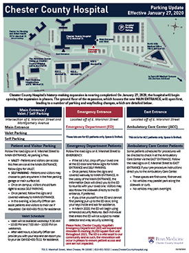 Chester County Hospital Campus Parking Map